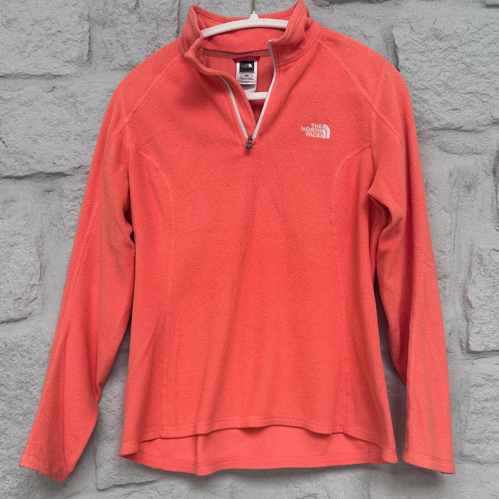 The North Face Orange Fleece Quarter-Zip Pullover